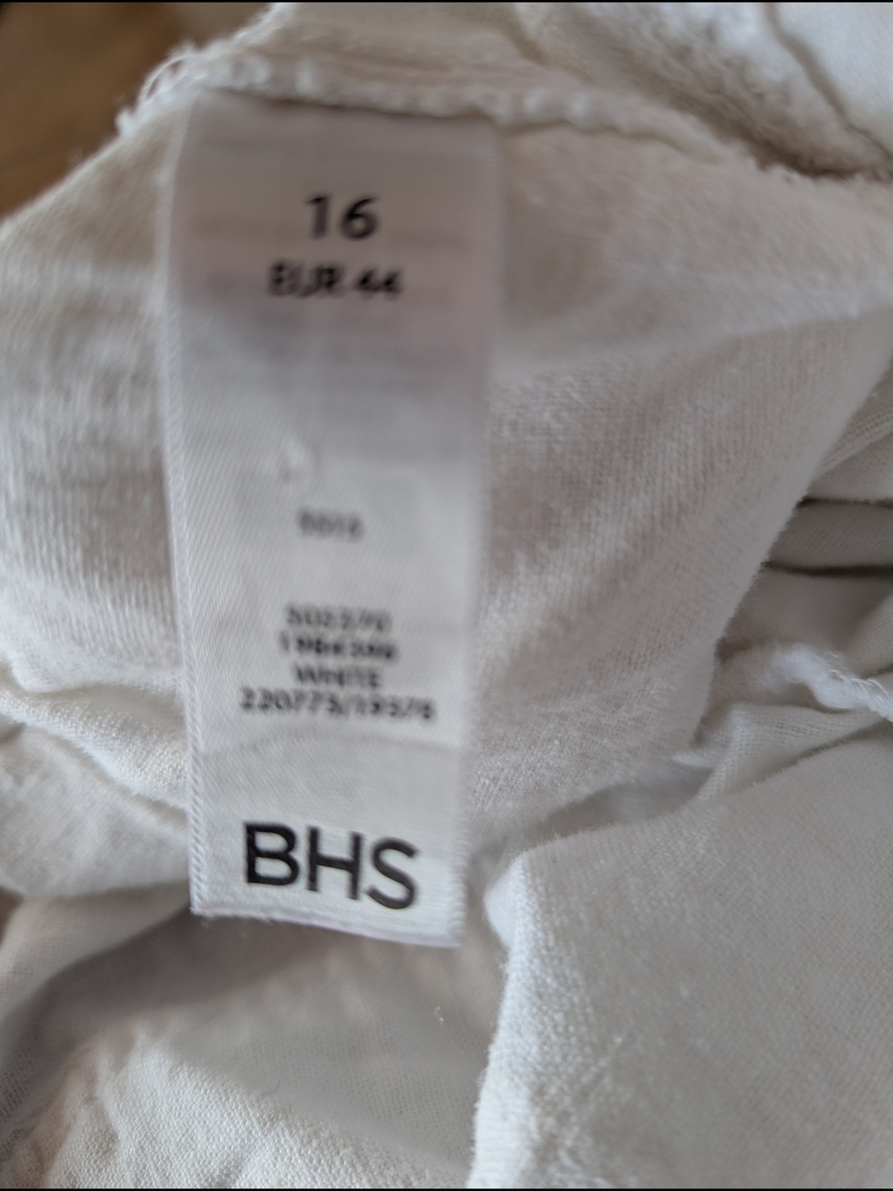 BHS White Cotton Jogger Pants Side Pockets Light Weight Stretchy Waist 16 - Picture 3 of 9